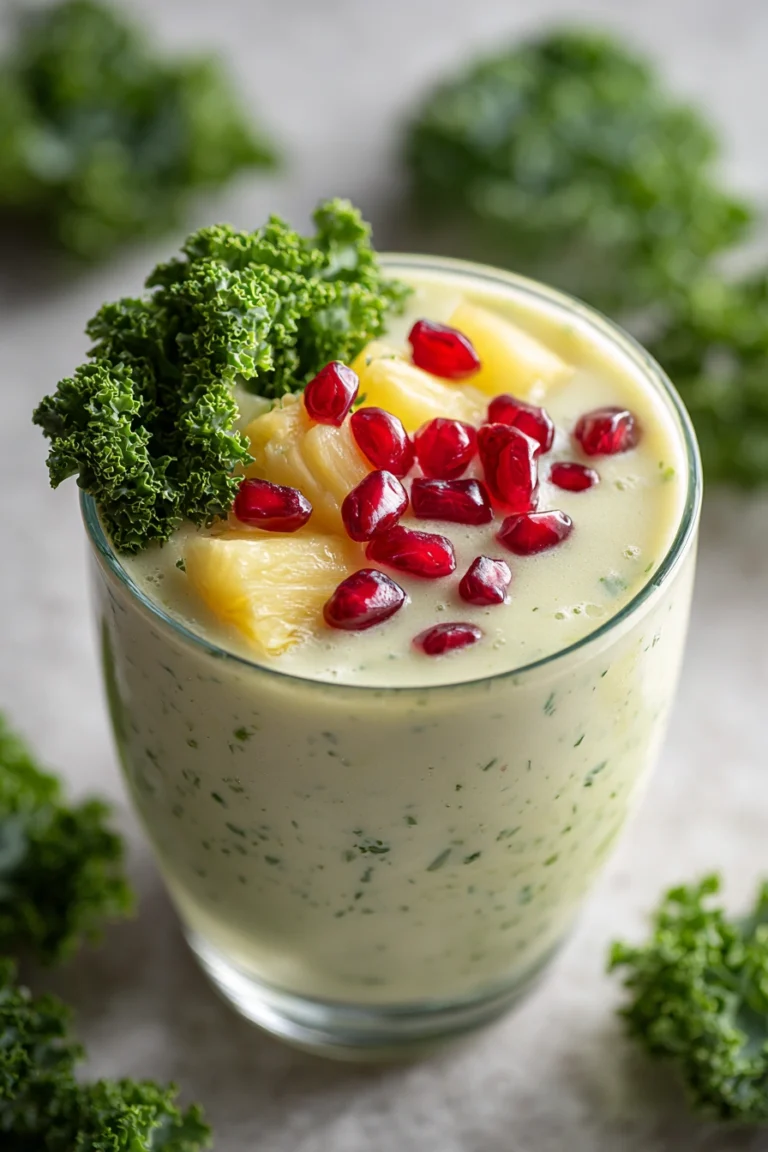 Kale Smoothie Recipe With Banana & Srawberries