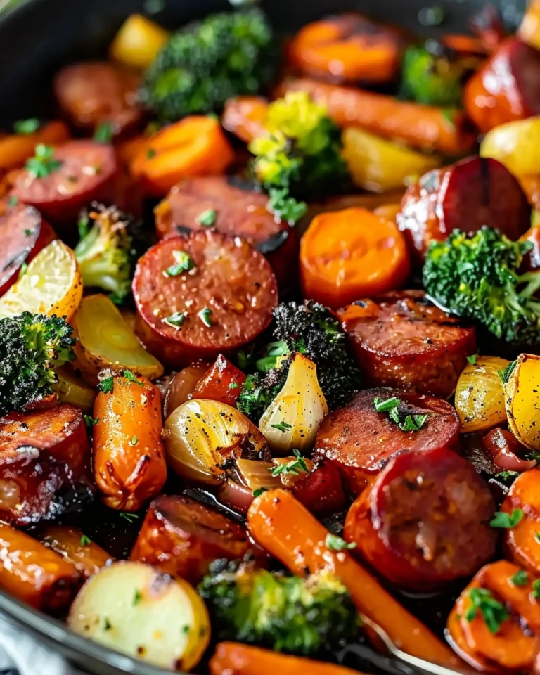 One-Pan Honey Garlic Kielbasa & Veggies