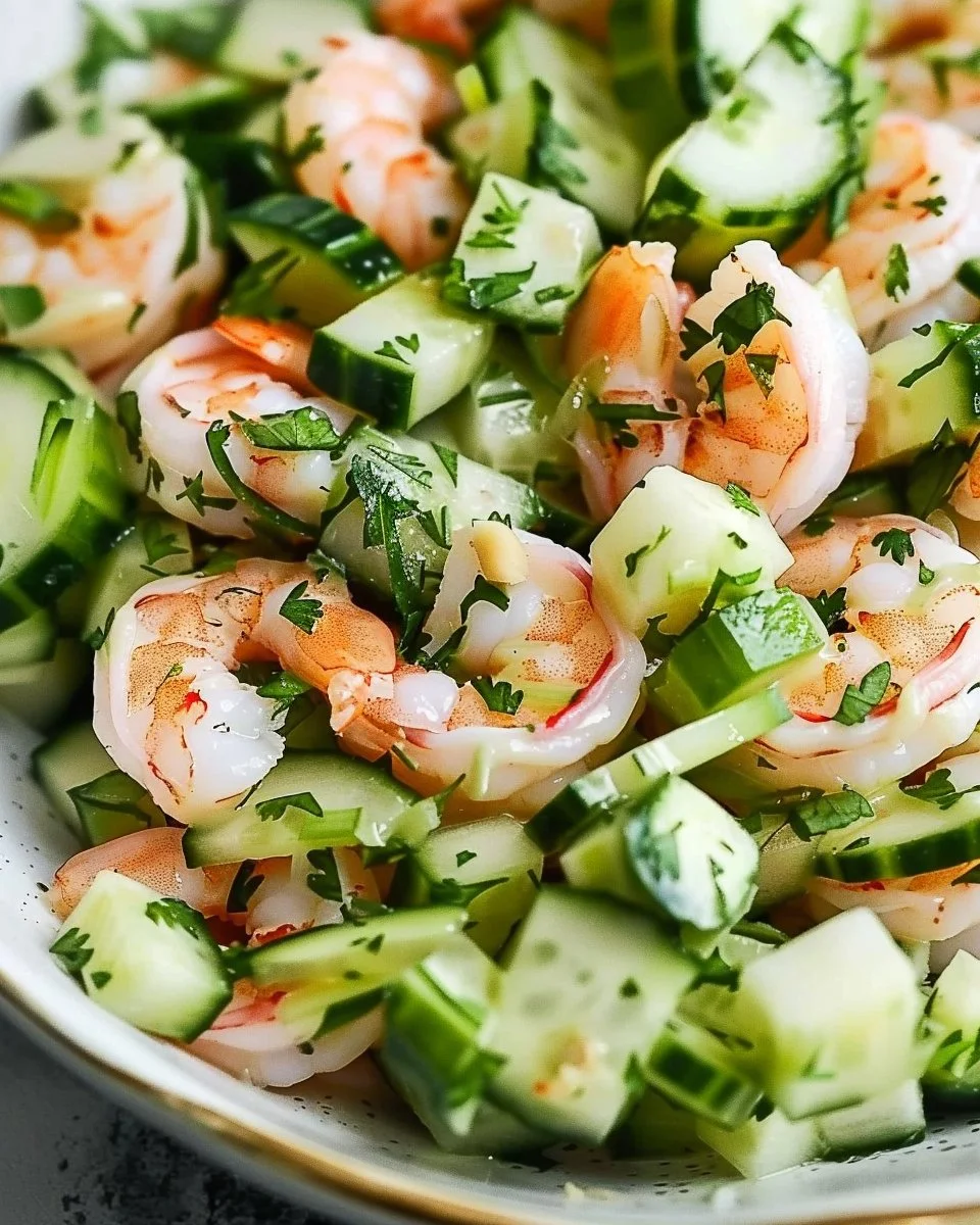 Healthy Cucumber Shrimp Salad
