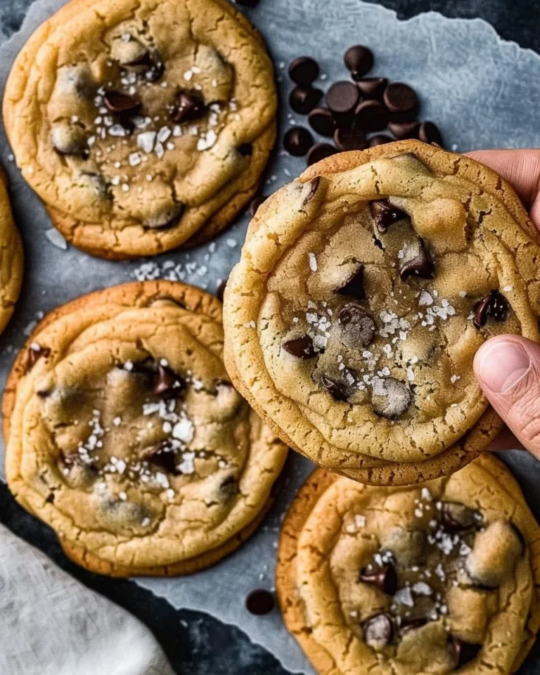 Plate of homemade Dairy-Free Chocolate Chip Cookies with chocolate chunks