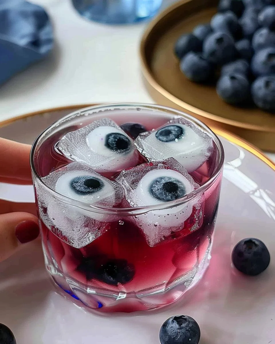 Spooky eyeball ice cubes perfect for Halloween drinks